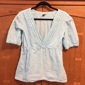 Sonoma life +style baby blue xl top